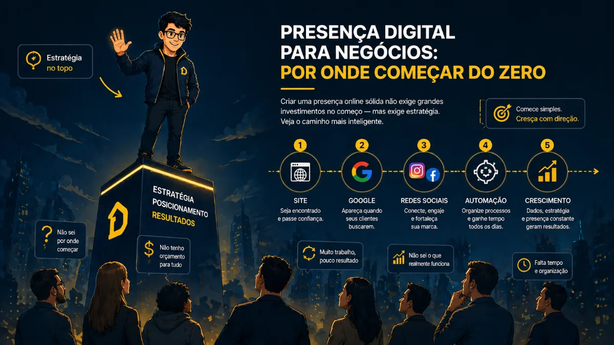Presença digital para negócios: por onde começar do zero
